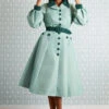 Aude Minty Water Resistant Trench Coat By Miss Candyfloss