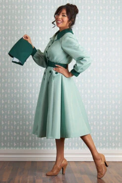 Aude Minty Water Resistant Trench Coat By Miss Candyfloss 3 Aude Minty Water Resistant Trench Coat By Miss Candyfloss -MODERN MILLIE Shop 1511li mint studio 3