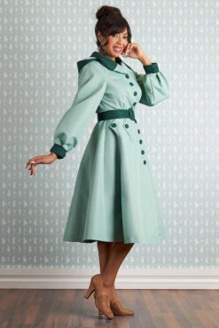 Aude Minty Water Resistant Trench Coat By Miss Candyfloss 4 Aude Minty Water Resistant Trench Coat By Miss Candyfloss -MODERN MILLIE Shop 1511li mint studio 4