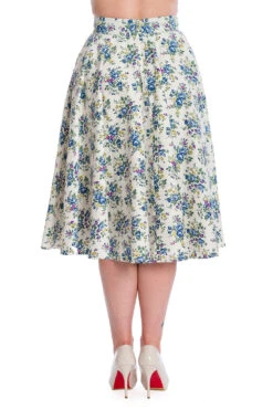 Wild Flower Circle Skirt By Banned 9 Wild Flower Circle Skirt By Banned -MODERN MILLIE Shop 162755963406 29 SK25354OFFWHTTP10452BLUE 0458