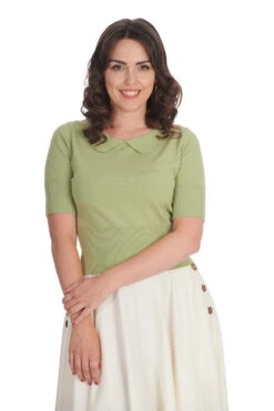 Sweet Sunny Short Sleeve Sweater In Light Green By Banned 7 Sweet Sunny Short Sleeve Sweater In Light Green By Banned -MODERN MILLIE Shop 1659039863JP57104GREEN12272