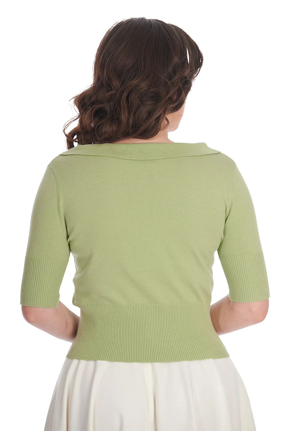 Sweet Sunny Short Sleeve Sweater in Light Green by Banned Sweet Sunny Short Sleeve Sweater In Light Green By Banned -MODERN MILLIE Shop 1659039863JP57104GREEN12276