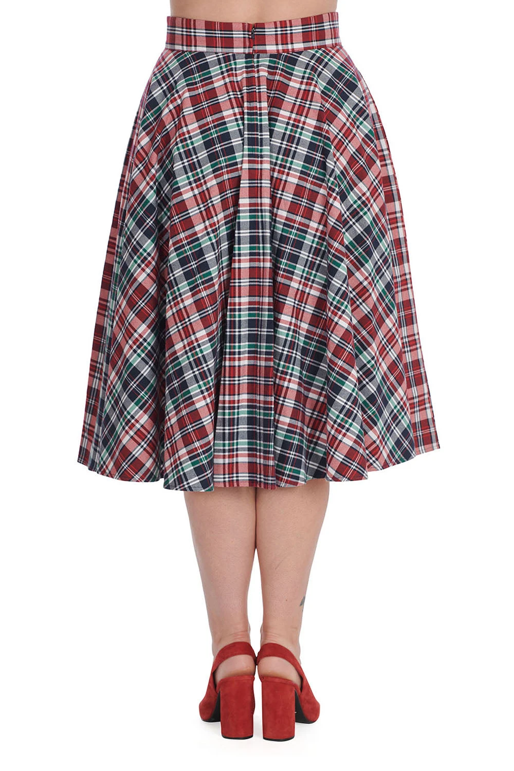 Boat Day Plaid Circle Skirt by Banned Boat Day Plaid Circle Skirt By Banned -MODERN MILLIE Shop 1659340181SK25418NAVY3