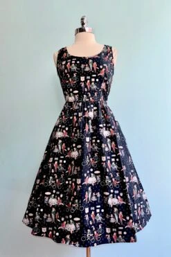 Dinner Party Fit & Flare Dress By Retrolicious