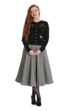 Scandi Fox Cardigan In Black By Banned -MODERN MILLIE Shop 1673854232CA21170BLK 392