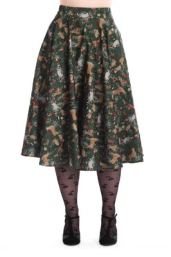 Woodland Creature Circle Skirt By Banned 8 Woodland Creature Circle Skirt By Banned -MODERN MILLIE Shop 1673862332SK25538GREEN CA21171MUSTARD 816