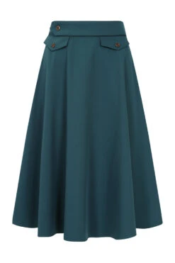 Teal Book Club Full Skirt By Banned
