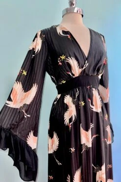 Black Crane Maxi Dress -MODERN MILLIE Shop 168FCEE3 DFE0 4D10 B41E 6E1997DD9BCB