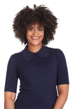 Navy Bow Collared Short Sleeve Sweater By Banned 8 Navy Bow Collared Short Sleeve Sweater By Banned -MODERN MILLIE Shop 169053883406 30 SK25514PINKJP57158NAVY 831