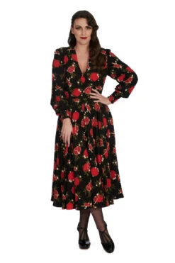 Pomegranate Shirt Dress By Banned -MODERN MILLIE Shop 1705928615DR17127BLK3519