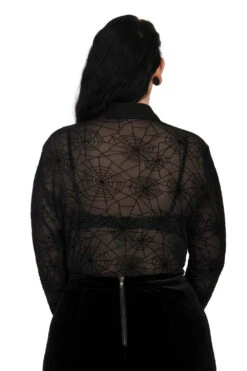 Tangled In Paradise Spiderweb Blouse By Banned -MODERN MILLIE Shop 1705950172BL14215 BLK 3