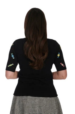 Candy Short Sleeve Sweater By Banned -MODERN MILLIE Shop 1706026053SK25615blkJP57205blk2441