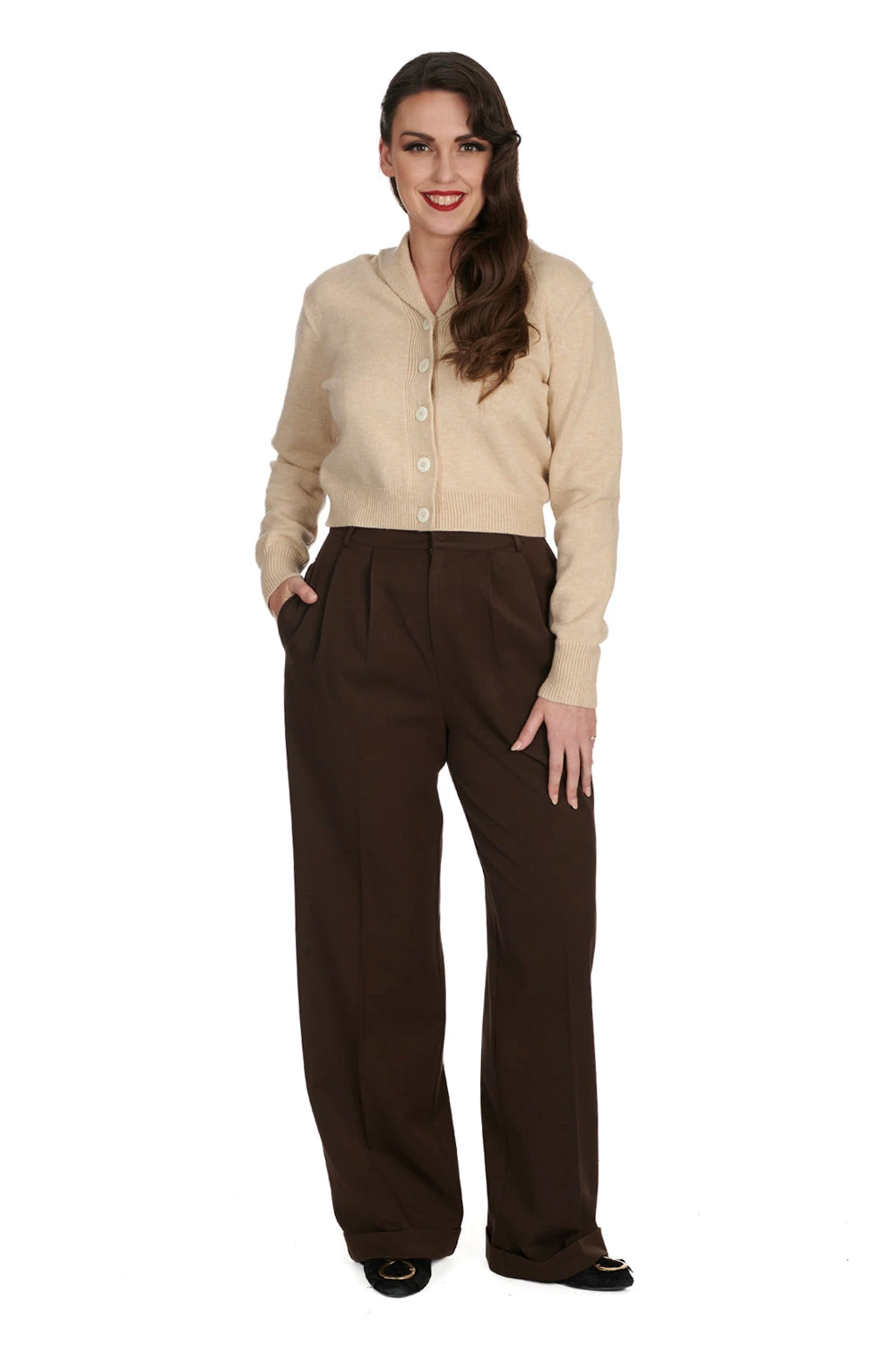 Brown Etta James Pants by Banned Brown Etta James Pants By Banned -MODERN MILLIE Shop 1706026759TR31251BROWNCA212013777