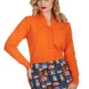 Pumpkin Orange Violet Cardigan By Banned -MODERN MILLIE Shop 1706031222CA21201ORANGE3374