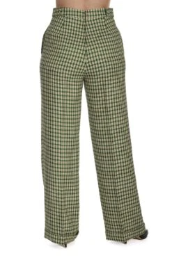 Green Houndstooth Ruby Pants By Banned 5 Green Houndstooth Ruby Pants By Banned -MODERN MILLIE Shop 1706032986TR31249GRNBL14200GREEN3049