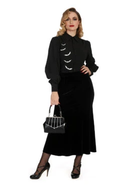 Night Bat Blouse In Black By Banned -MODERN MILLIE Shop 1706042697BL14225BLKSK25674BLK3258