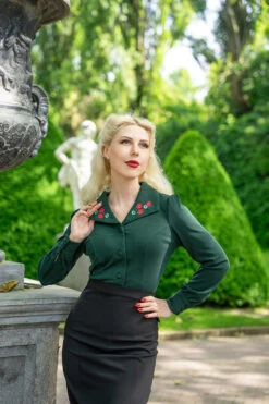 Jazzlyn Green Embroidered Top By Hearts & Roses London -MODERN MILLIE Shop 1720444284744F4LOWRES 1