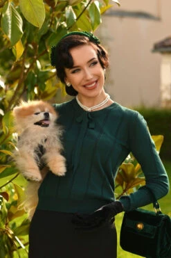 Green Shelly Knit Top By Hearts & Roses London 10 Green Shelly Knit Top By Hearts & Roses London -MODERN MILLIE Shop 1720516684747GREEN4FRONTLOWRES 1