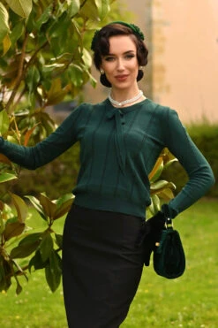 Green Shelly Knit Top By Hearts & Roses London 12 Green Shelly Knit Top By Hearts & Roses London -MODERN MILLIE Shop 1720516684747GREEN8FRONTLOWRES