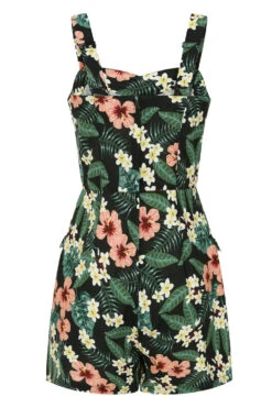 Elsie Tropical Romper By Banned -MODERN MILLIE Shop 1721899699PL92093 Green 3