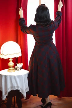 Kim Tartan Swing Dress By Hearts & Roses London -MODERN MILLIE Shop 17225914594943backlowres