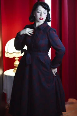 Kim Tartan Swing Dress By Hearts & Roses London -MODERN MILLIE Shop 17225914594943front3lowres