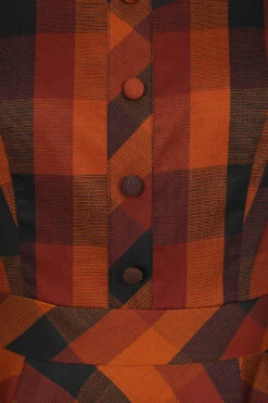 Autumn Rust Plaid Caitlin Dress By Hearts & Roses London -MODERN MILLIE Shop 1722592567761 2