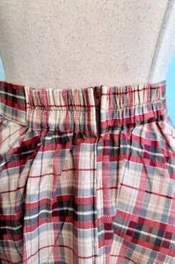 Burgundy And Tan Plaid Skater Skirt By Retrolicious -MODERN MILLIE Shop 18746194 C8B1 4EFE 9DD0 6F42F97AE173