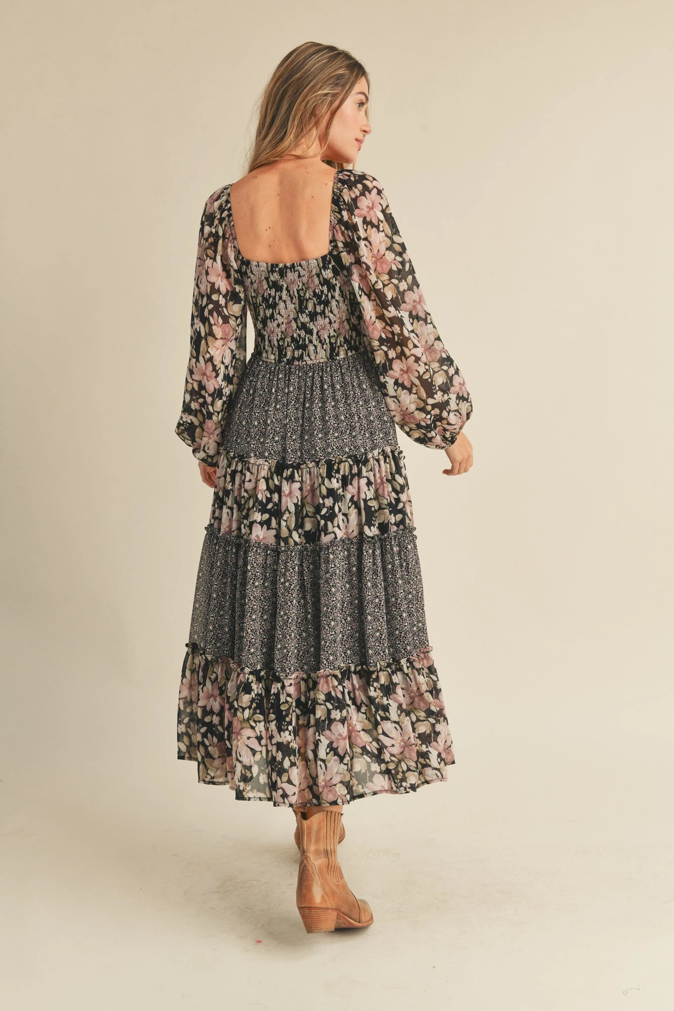 Black Mixed Patchwork Ruffle Trim Midi Dress Black Mixed Patchwork Ruffle Trim Midi Dress -MODERN MILLIE Shop 19753082 b2fb0e55 e2b3 4ac2 854b 1f9be9bcb880