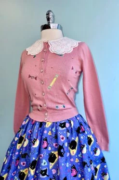 Purple Conversation Hearts And Black Cats Doris Skirt By Retrolicious -MODERN MILLIE Shop 1A11B13E 3FC2 4D43 94B6 CD3C34EF674A