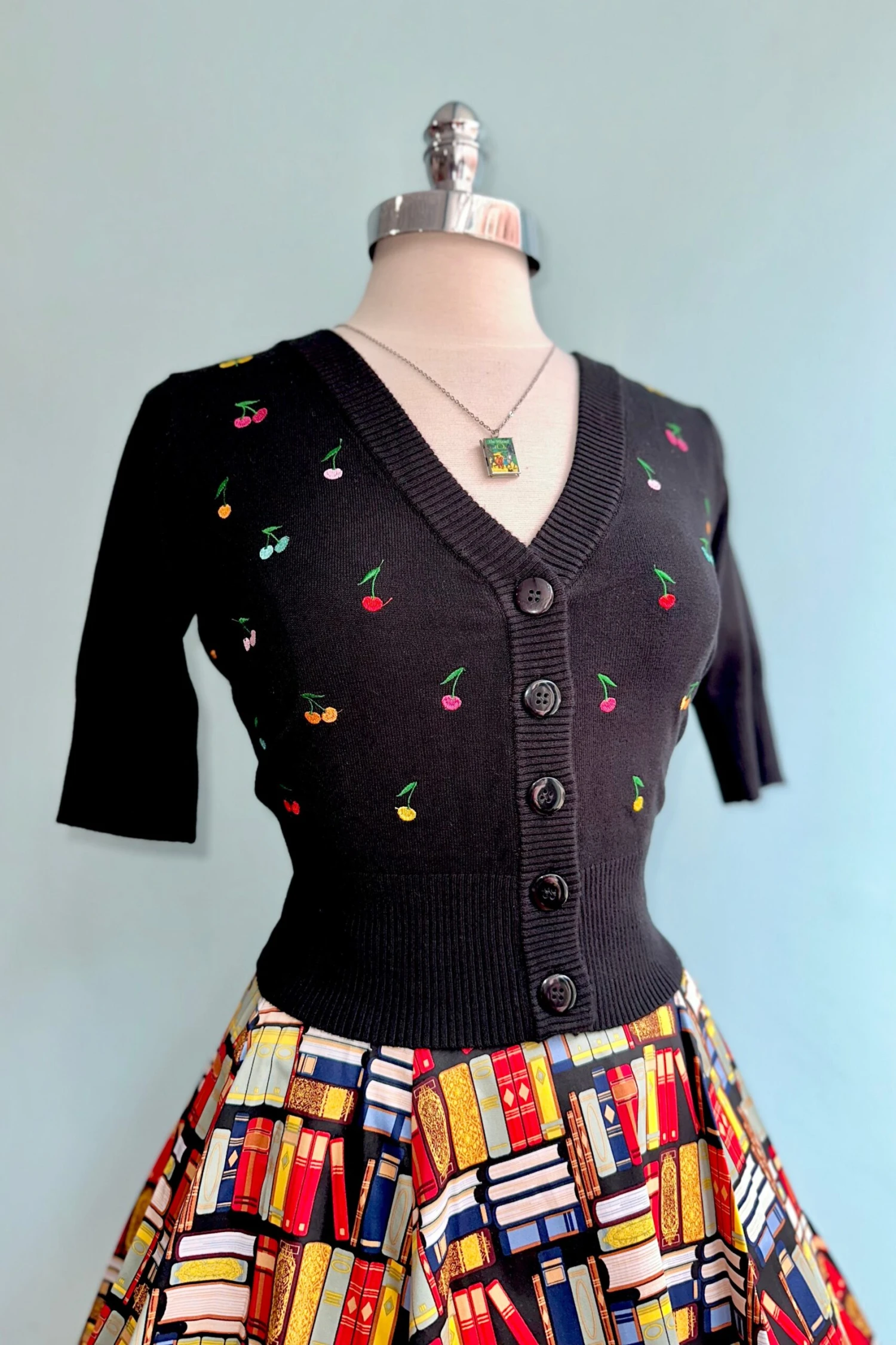 Rainbow Cherry Embroidered Cardigan Sweater by Voodoo Vixen Rainbow Cherry Embroidered Cardigan Sweater By Voodoo Vixen -MODERN MILLIE Shop 1A3DBCA5 F909 4C13 95D3 581269D0E953 scaled