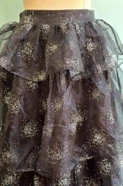 Black Sparkle Organza Tiered Midi Skirt -MODERN MILLIE Shop 1B660CF1 A131 4746 BA05 D395BCBA494A