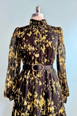 Black And Gold Midi Dress By Wild Pony -MODERN MILLIE Shop 1D57A0A3 9D48 4C9B 95D6 06879CF897FC