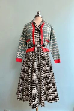 Teal Sea Waves Hilda Cardigan By Palava -MODERN MILLIE Shop 1D69EC73 EE47 4D24 925F DE64E75F38BF