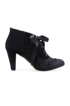 Taylor Black Velvet Ankle Boot By Chelsea Crew