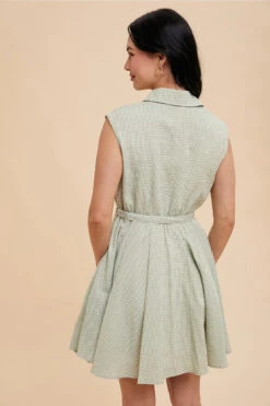 Green Seersucker Mini Shirt Dress -MODERN MILLIE Shop 1d8e489a426f957d0ac832ab2a2d5a680d72a52d353f5056910dd3541ccfb5ff