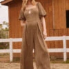 Sand Puff Sleeve Wide Leg Jumpsuit 1 Sand Puff Sleeve Wide Leg Jumpsuit -MODERN MILLIE Shop 1e267b2ac305d7476bb6d1613a10d65f4db71410d3e3b52954a2b35a10a9c803