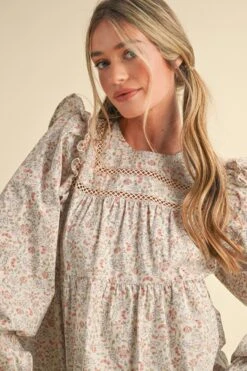 Cream Floral Ruffled Lace Trim Top -MODERN MILLIE Shop 21479917 b2932b05 b9ab 4459 9d28 066ff533c30c
