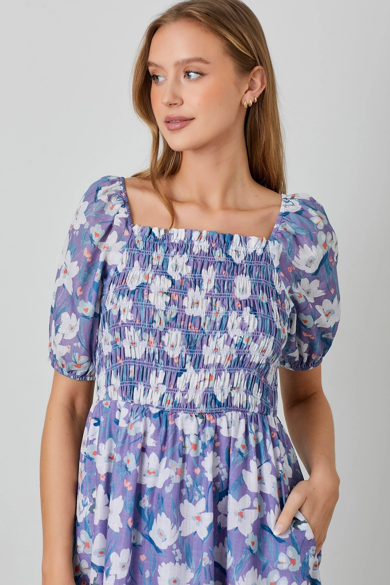 Lavender Floral Bubble Sleeve Midi Dress Lavender Floral Bubble Sleeve Midi Dress -MODERN MILLIE Shop 21644914 e700f75a 4241 4cf8 b49f c7ae8070e8cf