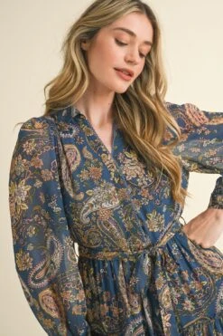 Paisley Print Midi Dress In Navy -MODERN MILLIE Shop 21883836 2942780e 9d83 4642 b04e 8b720a2c1261