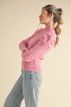 Dusty Pink Mock Neck Puff Sleeve Sweater -MODERN MILLIE Shop 22008328 52223ee9 8820 4703 be99 dfcf799aea75