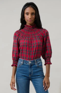 Red Plaid Smocked Verity Top -MODERN MILLIE Shop 22129418 c93dc2bc 25d9 45c4 b8c7 2c7aa6e3f0d2