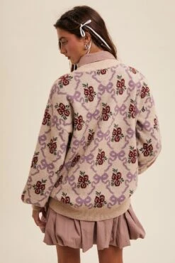 Bow And Flower Pattern Oversized Knit Sweater -MODERN MILLIE Shop 22156018 701959b2 9a0c 46a3 a967 f4fc370c94a1
