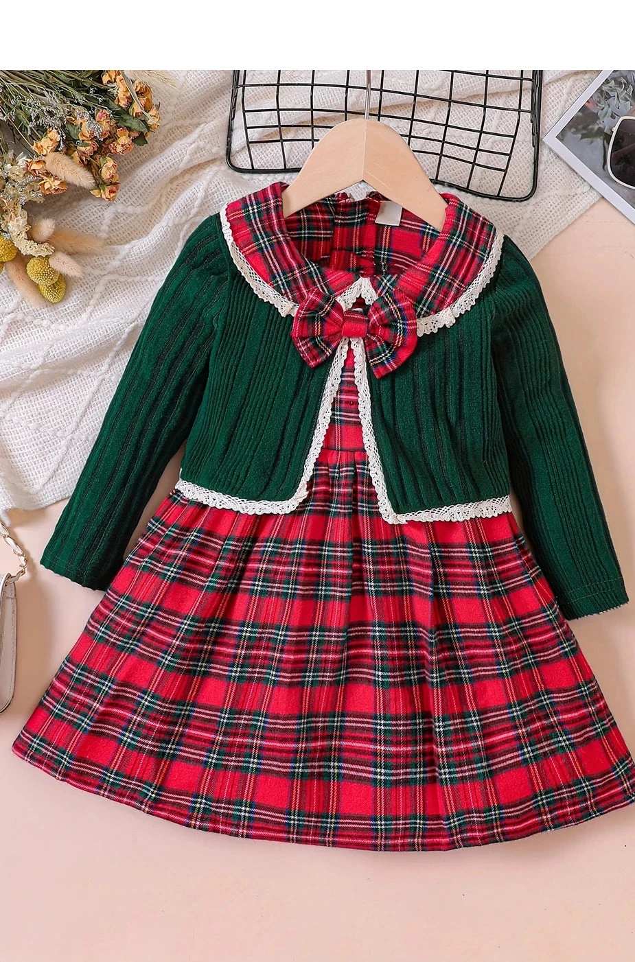 Kids Red Red Plaid Dress and Cardigan Set Kids Red Red Plaid Dress And Cardigan Set -MODERN MILLIE Shop 221d5fb57b755028522b5b19c37444a2500f16658e437ec47fc517b2bb7fe5a1 1