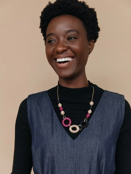 Epice Jute Necklace by Mata Traders Epice Jute Necklace By Mata Traders -MODERN MILLIE Shop 22242 3041MUL e4f5664523c6484ba83ab07a3b1e2ae3