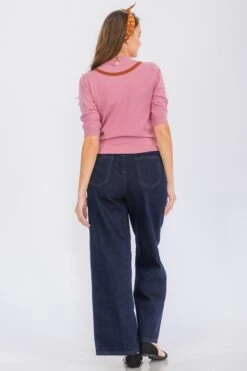 Rose Sweater With A Bow Collar Detail By Tulip B. -MODERN MILLIE Shop 22317108 ec2b1b06 1927 47f2 96b4 20205f1405cb