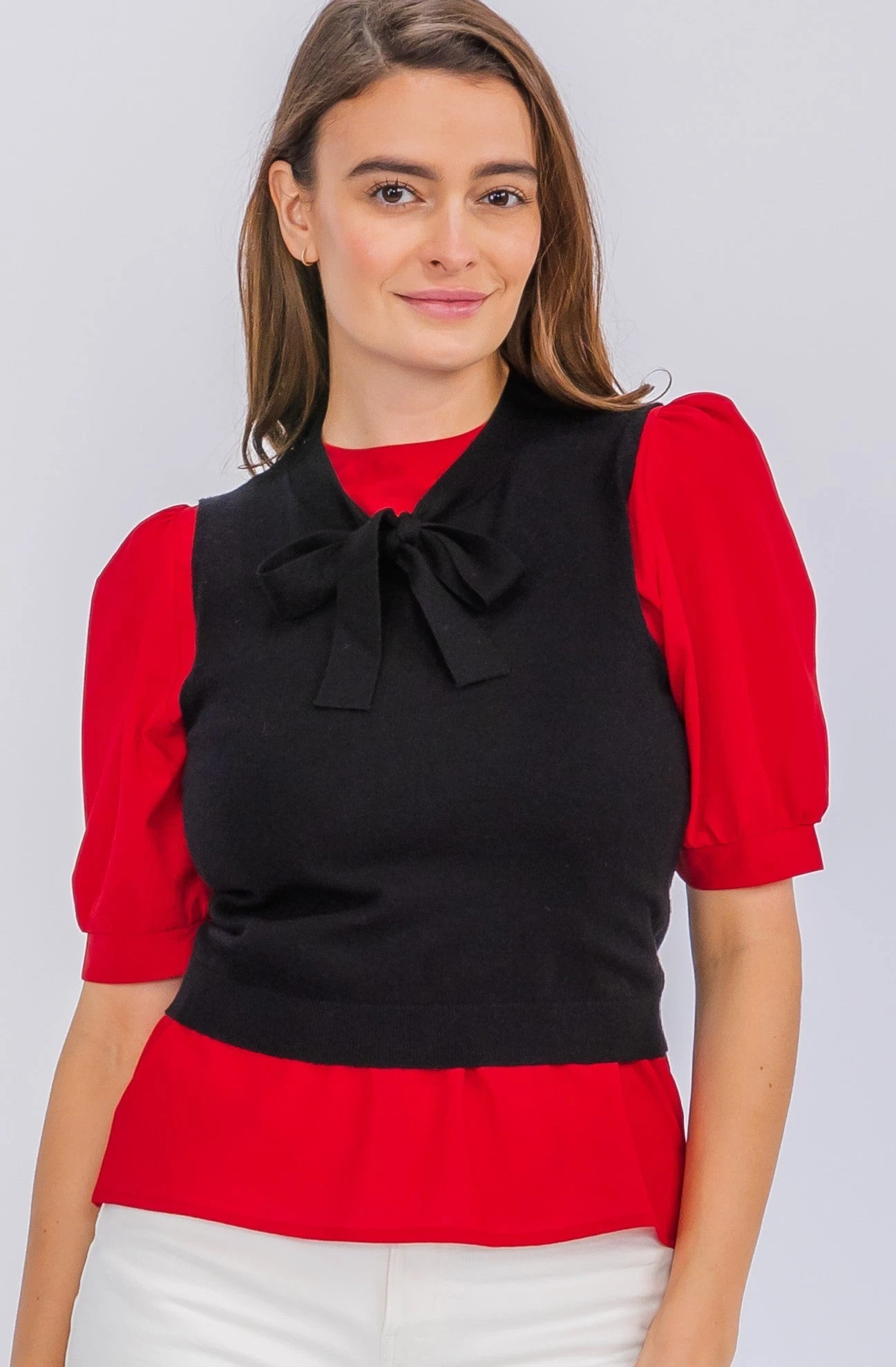 Black Knit Tie Neck Sweater Vest by Tulip B. Black Knit Tie Neck Sweater Vest By Tulip B. -MODERN MILLIE Shop 22317125 2af0b65b 7755 4f80 90a4 ebed76f85973