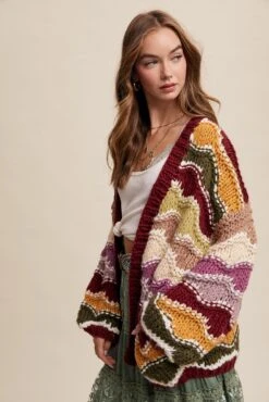 Wavy Colorblock Hand Crochet Cardigan -MODERN MILLIE Shop 22352611 631c2d14 13e9 4f59 a2c2 78007155c716