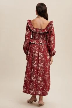Crimson Floral Square Neck Corset Maxi Dress 4 Crimson Floral Square Neck Corset Maxi Dress -MODERN MILLIE Shop 22489520 ba89329e 3724 4f46 98ef 430eca8f084f