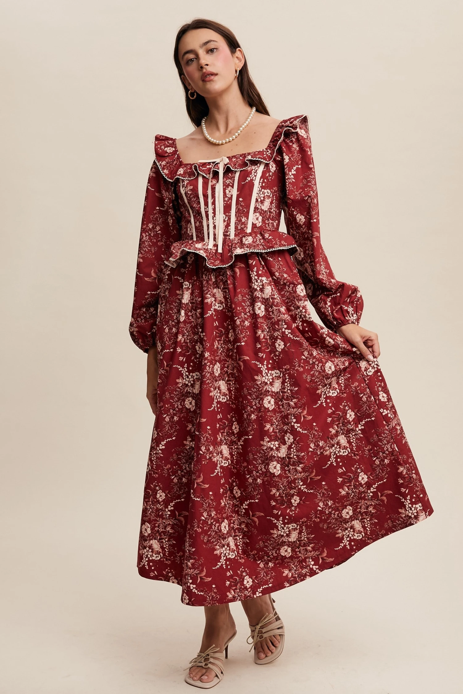 Crimson Floral Square Neck Corset Maxi Dress Crimson Floral Square Neck Corset Maxi Dress -MODERN MILLIE Shop 22489520 d4c3e3c7 3800 4324 9b5f 276198702815